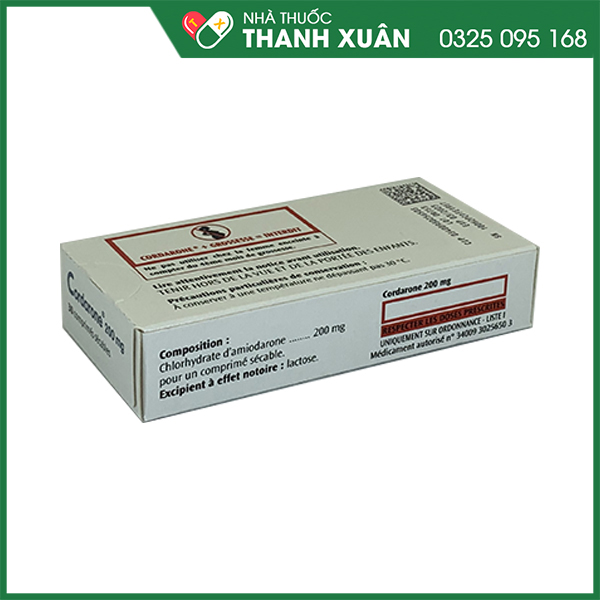 Thuốc Cordarone 200mg phòng ngừa và điều trị rối loạn nhịp tim